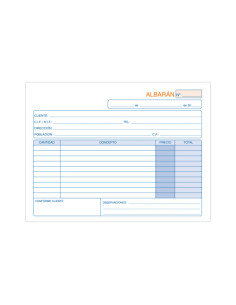 TALONARIO 50 JUEGOS ALBARANES DUPLICADO (ORIGINAL+COPIA AUTOCOPIATIVA) 4º APAISADO DOHE 50119D
