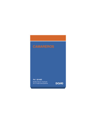 TALONARIO 50 JUEGOS HOJAS CAMAREROS BOLSILLO...