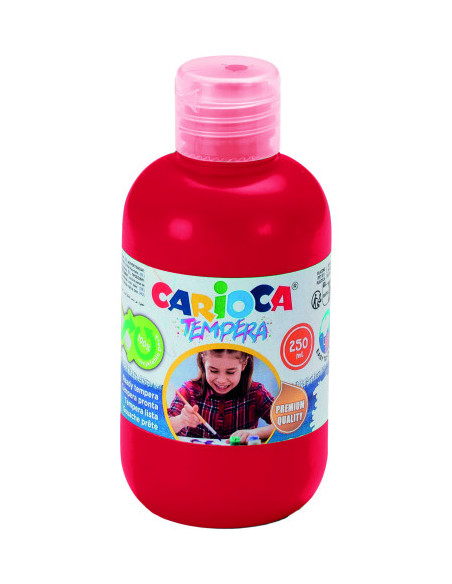 BOTELLA TEMPERA 250 ML. ROJO CARIOCA 40424/10