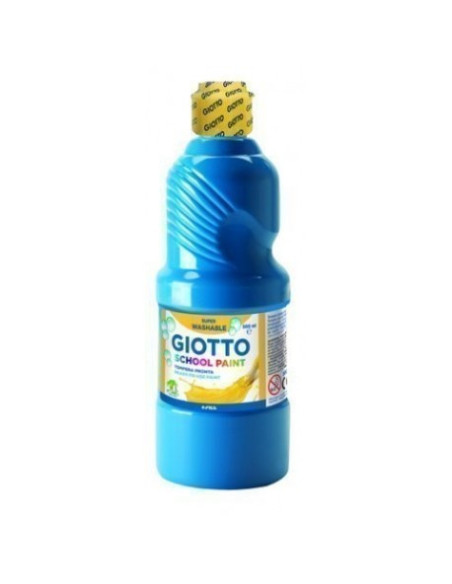 BOTELLA 500ML TÉMPERA LAVABLE CYAN GIOTTO F535315