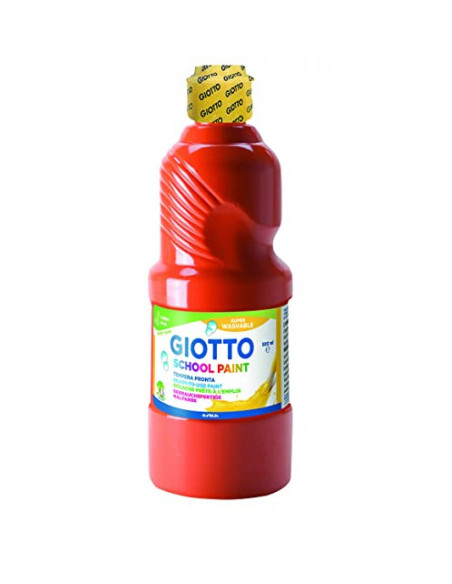 BOTELLA 500ML TÉMPERA LAVABLE ROJO GIOTTO F535308