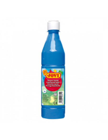 BOTELLA TÉMPERA LÍQUIDA 500 ML - AZUL CYAN JOVI 50621