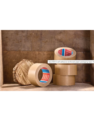 TESAPACK 6 ROLLOS PAPEL + FILAM MARRON 25MX...