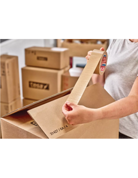 TESAPACK 6 ROLLOS PAPEL + FILAM MARRON 25MX 50MM TESA 60013-00000-00