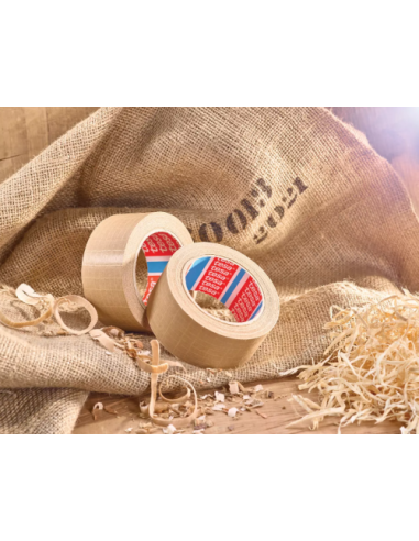 TESAPACK 6 ROLLOS PAPEL + FILAM MARRON 25MX...