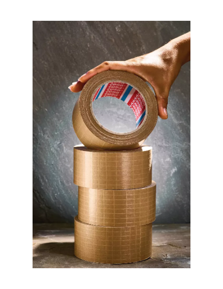 TESAPACK 6 ROLLOS PAPEL + FILAM MARRON 25MX 50MM TESA 60013-00000-00