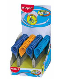 TIJERAS SENSOFT 13 CM. CON CUCHILLAS DE ACERO COLORES SURTIDOS MAPED 169300