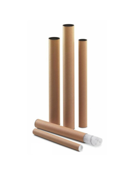 TUBO CARTON PORTAPLANOS CON TAPAS 1100 X 80 MM FAIBO 950-6