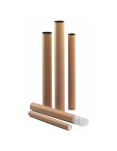 TUBO CARTON PORTAPLANOS CON TAPAS 640 X 60 MM FAIBO 950-3