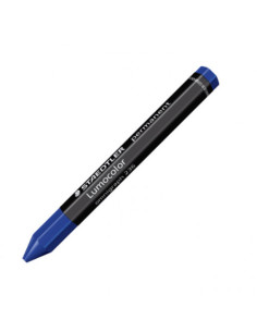 LAPIZ CERA PERMANENTE LUMOCOLOR OMNIGRAPH 12MM. AZUL STAEDTLER 236-3