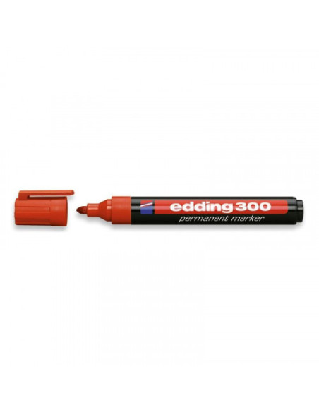 MARCADOR PERMANENTE PUNTA REDONDA 1.5-3MM 300 ROJO EDDING 300-02