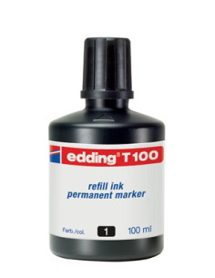 FRASCO TINTA PARA RELLENAR 100ML NEGRO EDDING T100-01