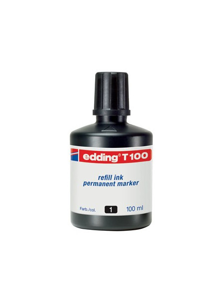 FRASCO TINTA PARA RELLENAR 100ML NEGRO EDDING T100-01