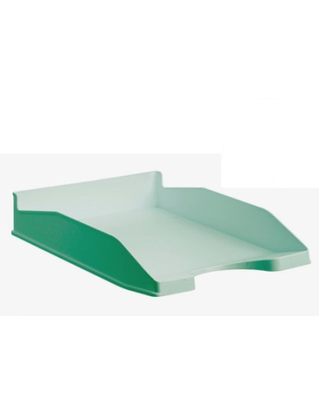 BANDEJA ECOGREEN 100% RECICLADO Y RECICLABLE APILABLE VERDE PASTEL 345X255X60 MM ARCHIVO 2000 742 VE PS