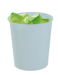 PAPELERA ECOGREEN 100% RECICLADO Y RECICLABLE AZUL PASTEL 18 LITROS 290X310 MM ARCHIVO 2000 2001 AZ PS