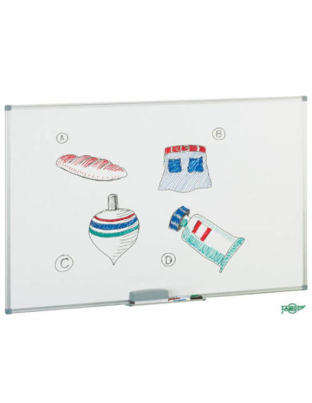 PIZARRA BLANCA 120X180 CM. SUPERFICIE MELAMINADA FAIBO 800-12T