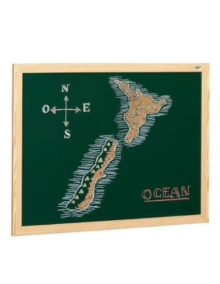 PIZARRA SUPERFICIE VERDE LACADA PARA TIZA MARCO MELAMINA 100X127 CM. FAIBO 403-3INDT