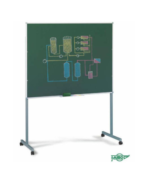 JUEGO SOPORTE METALICO CON RUEDAS PARA PIZARRAS FAIBO 190X60 CM. FAIBO 18RT