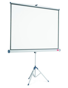 PANTALLA PROYECCION TRIPODE FORMATO 4:3 SUPERFICIE BLANCA DIMENSIONES 113X150 CM. NOBO 1902395 2