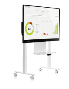 SOPORTE MÓVIL REGULABLE EN ALTURA ST6 CABEZAL ABATIBLE PARA MONITORES INTERACTIVOS 65-75-85 PULG. ROCADA INTERAC-ST6