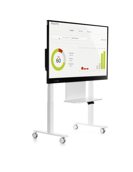 SOPORTE MÓVIL REGULABLE EN ALTURA ST6 CABEZAL ABATIBLE PARA MONITORES INTERACTIVOS 65-75-85 PULG. ROCADA INTERAC-ST6