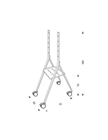 SOPORTE MÓVIL ST2 PARA MONITORES INTERACTIVOS 65-86 PULG. ROCADA INTERAC-ST2