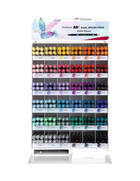 PACK ROTULADORES ABT DUAL BRUSH EXPOSITOR MOD-36C-DIS+CABECERAS KIT-216 ROTULADORES PINCEL (36 COL.)TOMBOW ABT-MOD-36C-1-CONT
