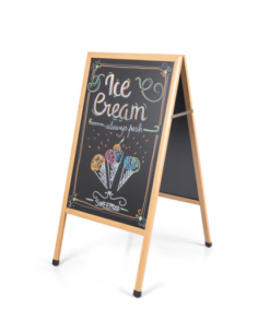 PIZARRA CABALLETE MENU TIZA MARCO REVESTIDO ROBLE 900X1200 BIOFFICE DKT50404622 2