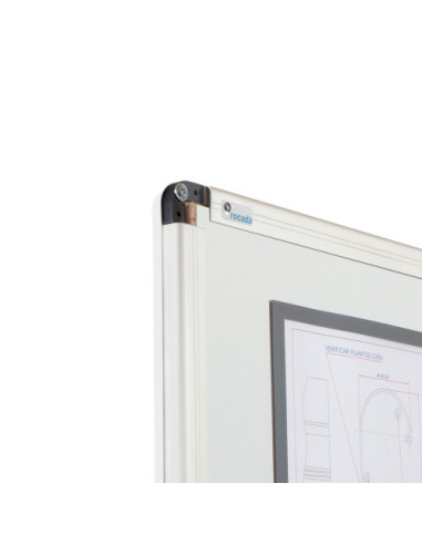 PIZARRA LACADA BLANCA MAGNÉTICA MARCO DE...