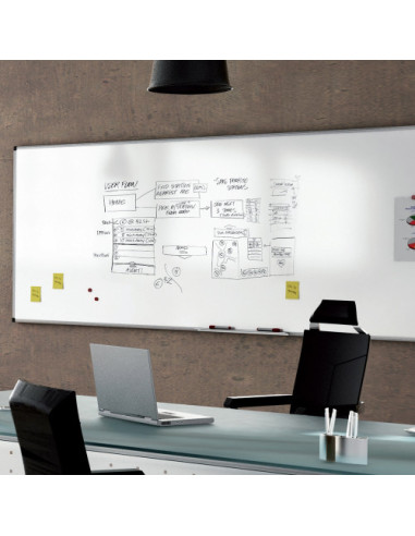 PIZARRA LACADA BLANCA MAGNÉTICA MARCO DE...