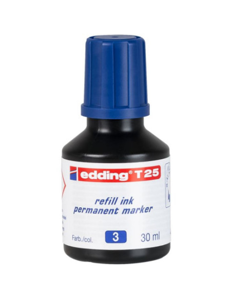 FRASCO TINTA PARA RELLENAR 25ML AZUL EDDING T25-003