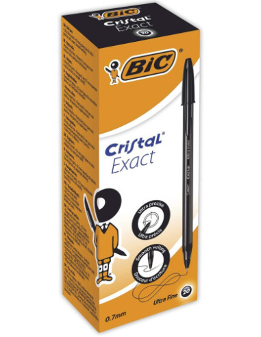 BOLIGRAFO CRISTAL ULTRA FINE NEGRO 0