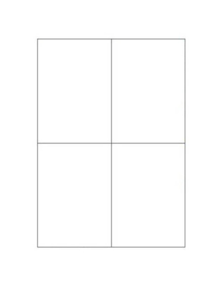 CAJA 100 HOJAS ETIQUETAS BLANCAS SIN MÁRGENES-LÁSER/INYECCIÓN DE TINTA/FOTOCOPIADORAS-105X148 MM MEGASTAR LP4MS-105148