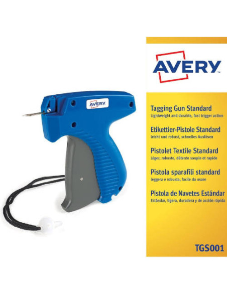 PISTOLA ETIQUETADORA MANUAL-COLOR AZUL AVERY TGS001
