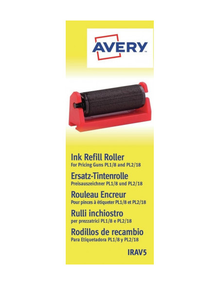 PACK 5 RODILLOS DE TINTA PARA ETIQUETADORAS PL 1/8