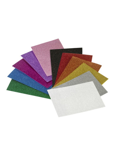 LAMINA EVA 40X60 CM. PURPURINA VERDE OSCURO FAIBO 1659-04