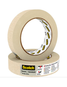 ROLLO CINTA ADHESIVA DE ENMASCARAR PINTOR BASIC 24MM X 50M SCOTCH 7100333168 2