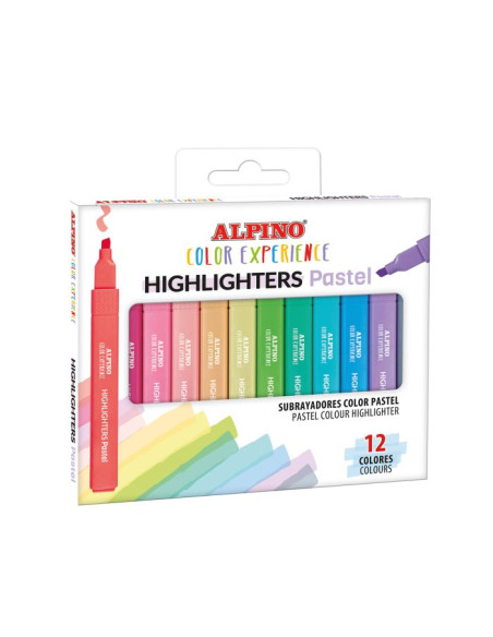 ESTUCHE 6 SUBRAYADORES PASTEL COLOR EXPERIENCE ALPINO SU000012