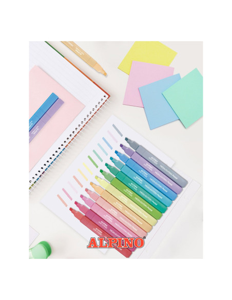 ESTUCHE 6 SUBRAYADORES PASTEL COLOR EXPERIENCE ALPINO SU000012