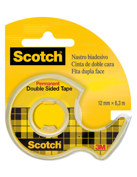 ROLLO CINTA ADHESIVA DOBLE CARA 12