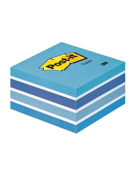CUBO 450 HOJAS NOTAS ADHESIVAS 76X76MM COLORES SURTIDOS AZULES 2028-B POST-IT 7100172385