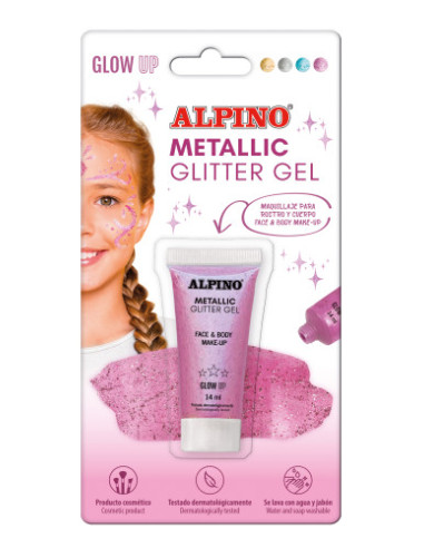 BLÍSTER MAQUILLAJE CON COLOR Y PURPURINA GLITTER ROSA ALPINO DL000604