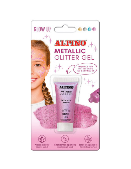 BLÍSTER MAQUILLAJE CON COLOR Y PURPURINA GLITTER ROSA ALPINO DL000604