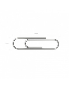 CAJA 100 CLIPS DE PAPEL NIQUELADOS 33MM ERICH KRAUSE 7856 2
