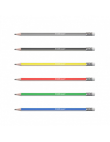 LÁPIZ DE GRAFITO TRIANGULAR CON GOMA CLASSIC...