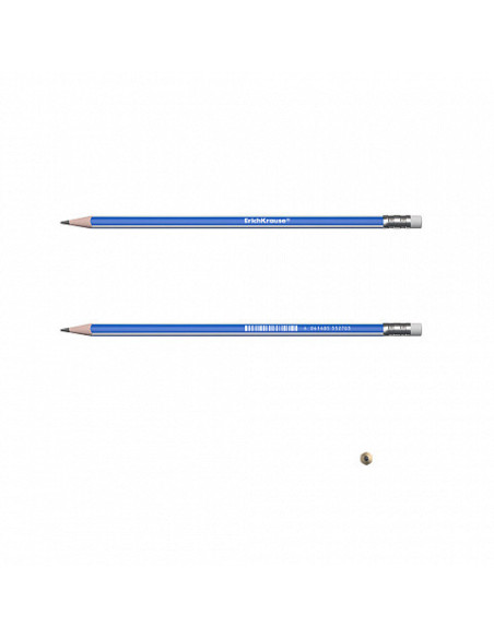 LÁPIZ DE GRAFITO TRIANGULAR CON GOMA CLASSIC TRIANGLULAR 101 HB ERICH KRAUSE 55270
