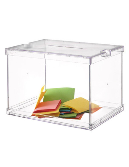 URNA ELECTORAL METACRILATO MODELO OFICIAL 310x440x315MM CON 2 PRECINTOS SEGURIDAD ARCHIVO2000 6158 CS TP