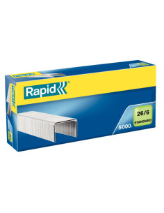 CAJA 5000 GRAPAS 26/6 ESTÁNDAR GALVANIZADAS RAPID 24861800