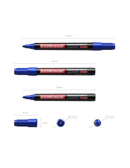 MARCADOR PERMANENTE P-200 AZUL ERICH KRAUSE 4778