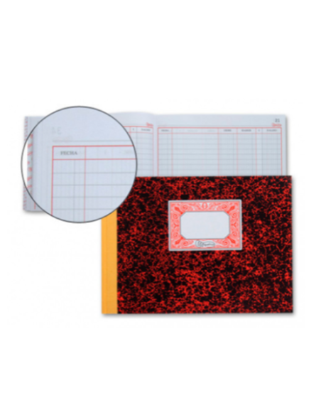 LIBRO CARTONE CONTABILIDAD 4º APAISADO 100HOJAS CUENTAS CORRIENTES MIQUELRIUS 3086